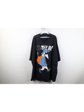 Y2K The Forest Lab TFL x Spy vs Spy Mens 3XL Faded Basketball T-Shirt Black